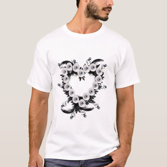 T-Shirt de Pearl Preto e Pearl (Frente)