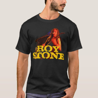 T-SHIRT DE PEDRA DO LOGOTIPO BACKPRINT DE ROY