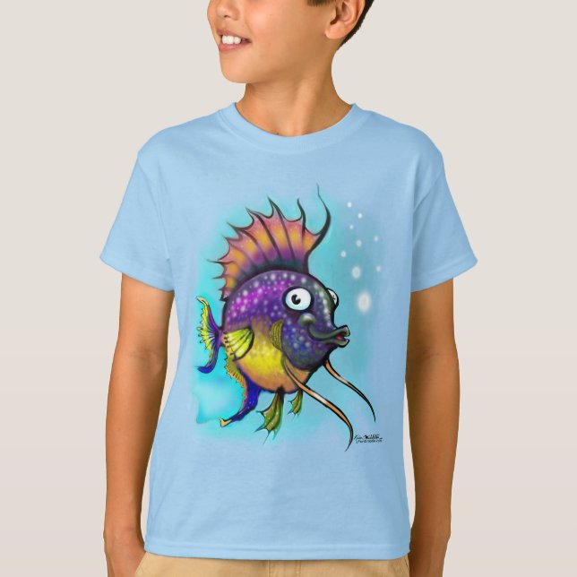 T-Shirt de Peixe Arco-Íris (Frente)