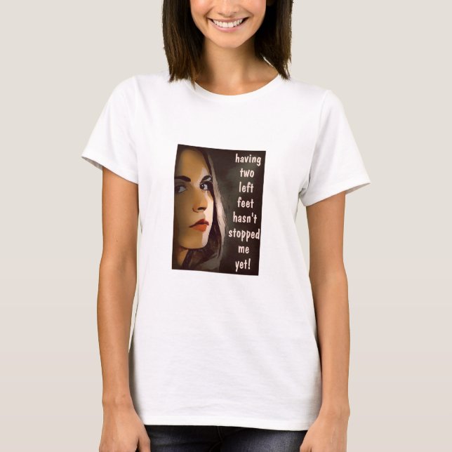 T-Shirt de Pés Esquerdos (luz) (Frente)