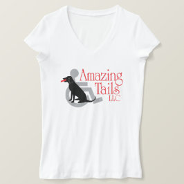 T-Shirt de pescoço-V feminino