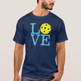 T-shirt de Pickleball: Azuis marinhos do "AMOR"