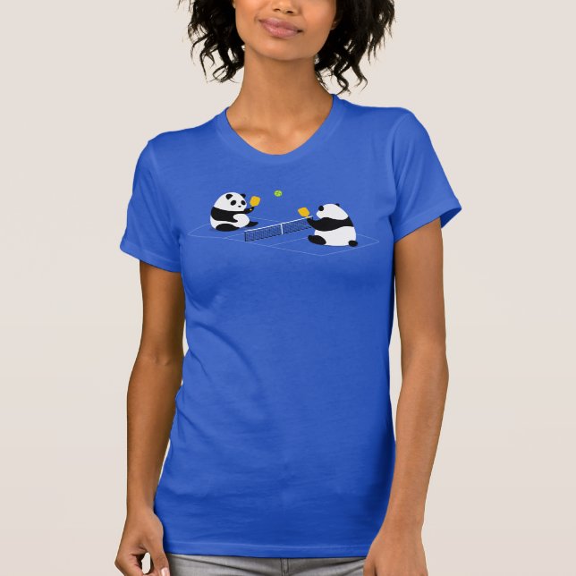 T-shirt de Pickleball: De "pandas Pickleball" (Frente)