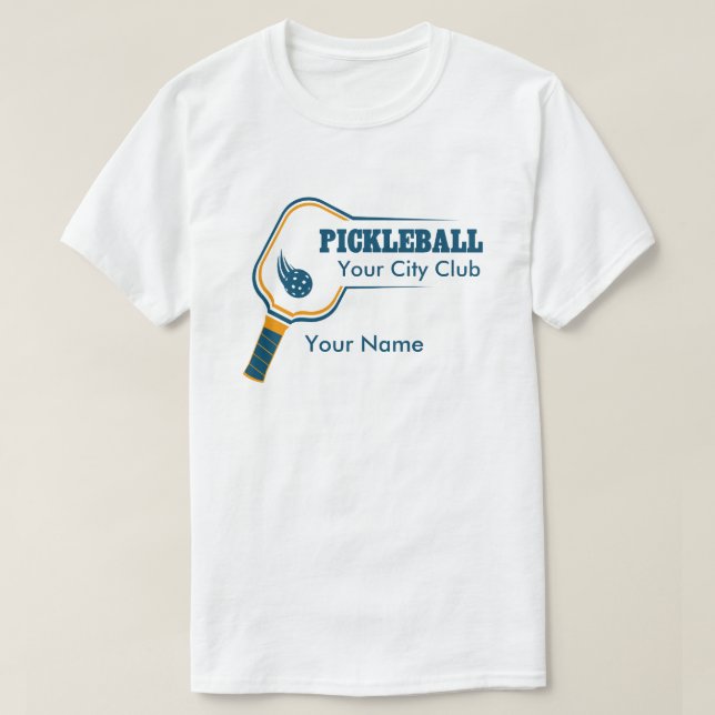 T-shirt de Pickleball Personalizável Pickleball (Frente do Design)
