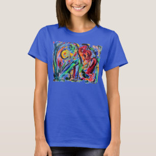 T-shirt de pintura por abstrato