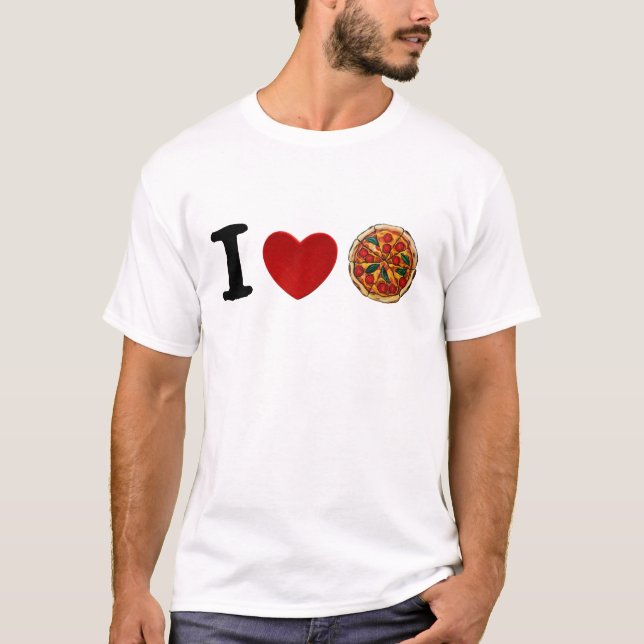 T-Shirt de Pizza Adoradora (Frente)