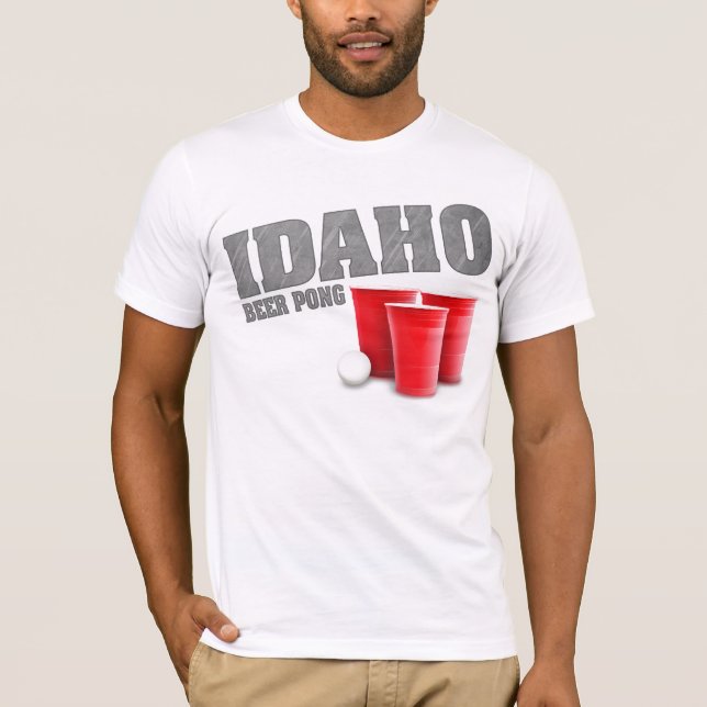 T-shirt de Pong da cerveja de Idaho (Frente)