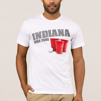 T-shirt de Pong da cerveja de Indiana