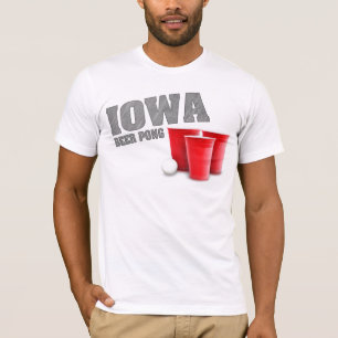T-shirt de Pong da cerveja de Iowa