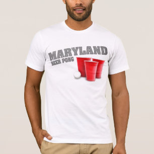 T-shirt de Pong da cerveja de Maryland