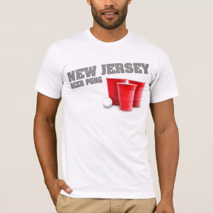 T-shirt de Pong da cerveja de New-jersey