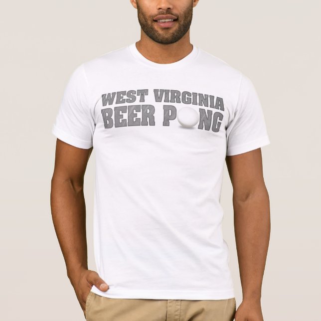 T-shirt de Pong da cerveja de West Virginia (Frente)