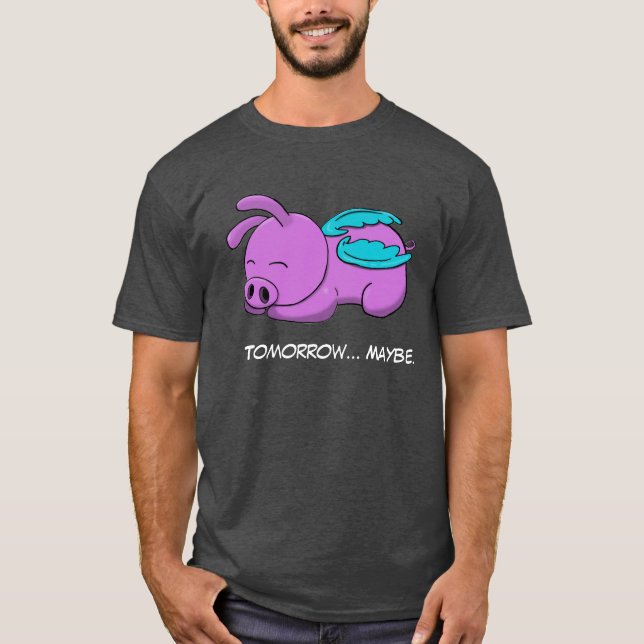 T-Shirt de porco voador fofo (Frente)