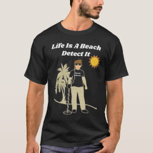T-Shirt de praia divertida com detecção de metai
