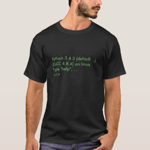 T-shirt de programação do pitão