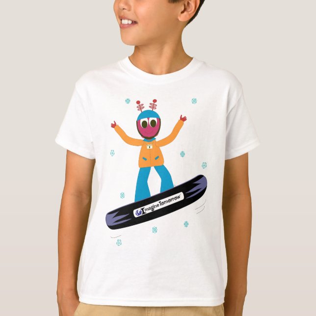 T-shirt de Puterbug da snowboarding (Frente)