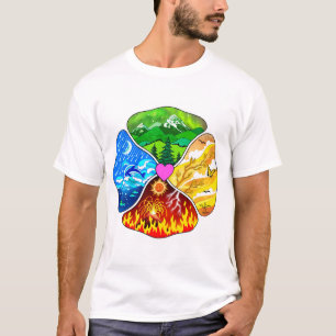 T-Shirt de quatro elementos projetado por Oberon Z