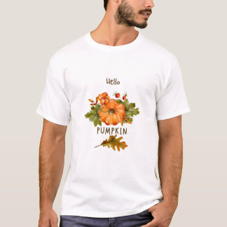 T-Shirt de queda de abóbora moderna e gira