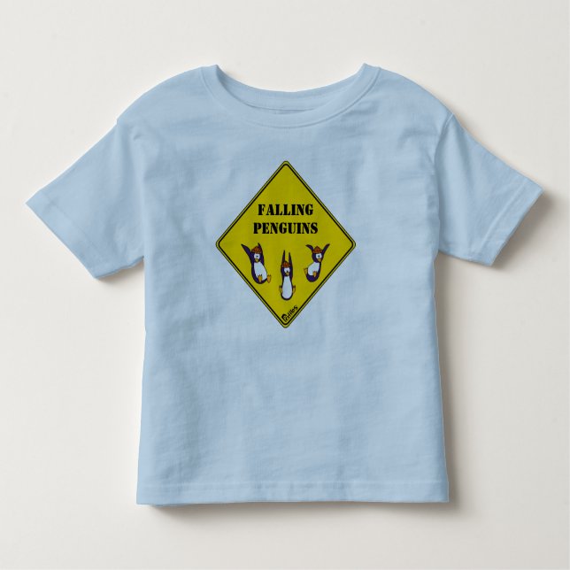 T-shirt de queda dos pinguins (Frente)