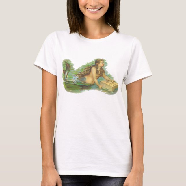 T-SHIRT DE QUEIMADA DA VINTAGE MERMAID LADIN (Frente)