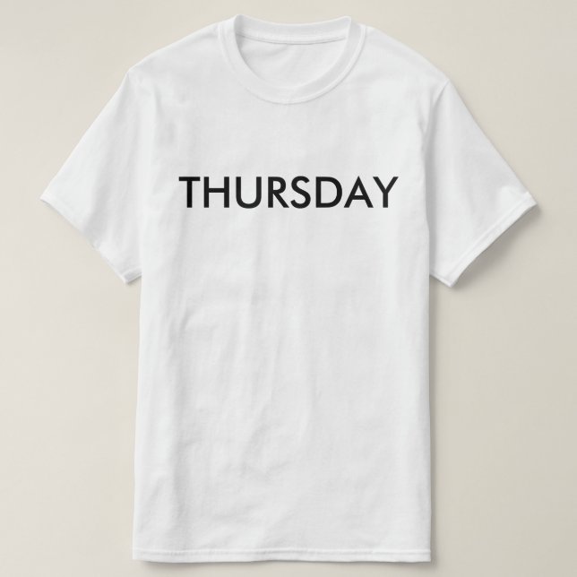 T-shirt de quinta-feira (Frente do Design)