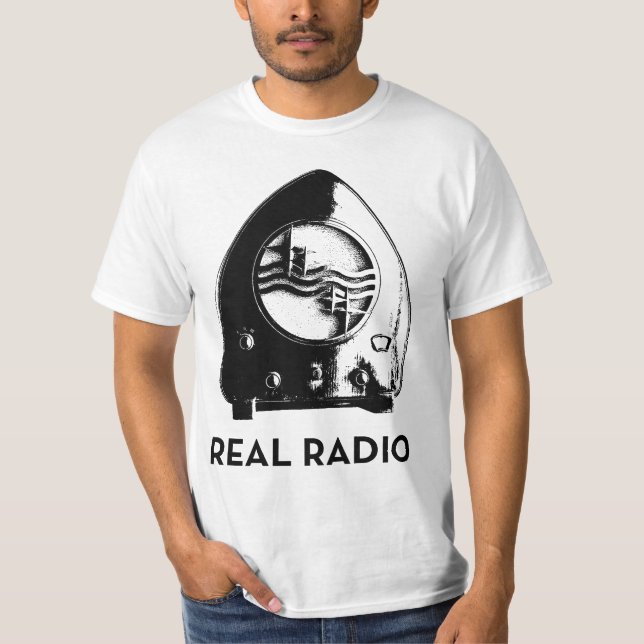 T-shirt de rádio real [luz] (Frente)