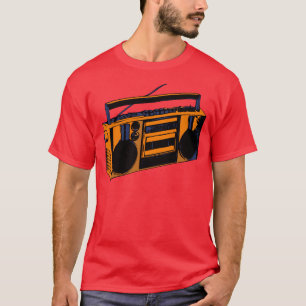 t-shirt de rádio retro de Boombox da velha escola