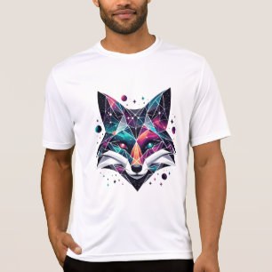 T-Shirt De Raposa Cósmica Para Homens