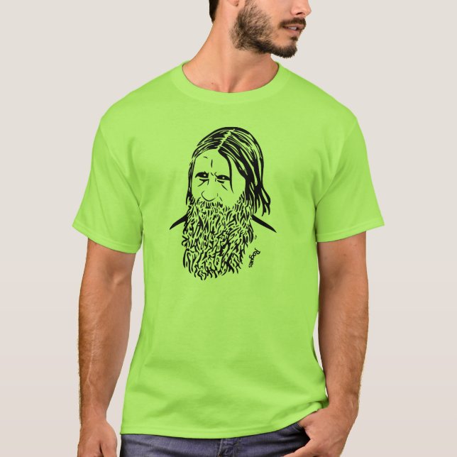 T-shirt de Rasputin - verde de pedra (Frente)