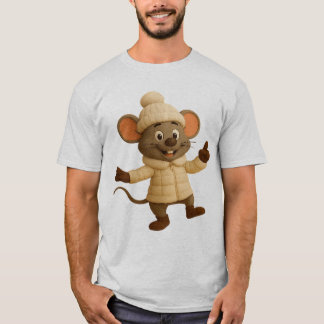 T-Shirt De Rato De Inverno Bonito | Engraçado Cart