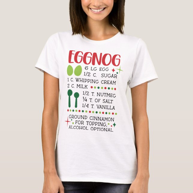 T-shirt de receitas de ovos (Frente)