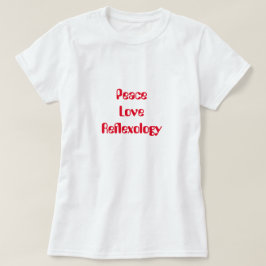 T-Shirt de Reflexologia de Paz e Amor
