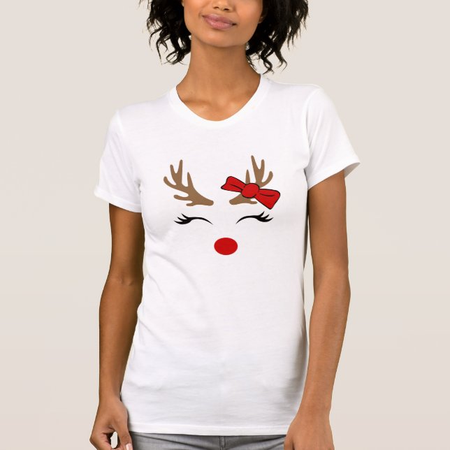 T-Shirt de rena de Natal (Frente)