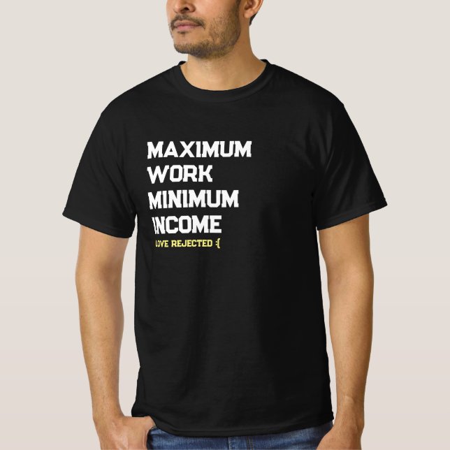 t-shirt de rendimento mínimo máximo do trabalho (Frente)