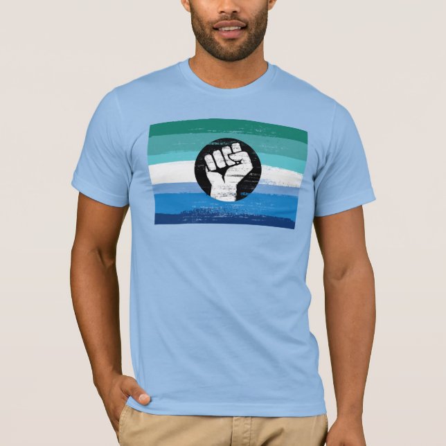 T-Shirt de Resistência ao Orgulho Masculino gay (Frente)