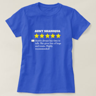 T-Shirt de Revisão de Tia de 5 Estrelas