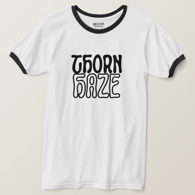 T-Shirt de Ringer de Thorn Haze (Frente do Design)