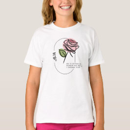 T-Shirt de rosa Line