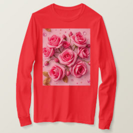 T-Shirt de Rosas Rosa Sonhenta