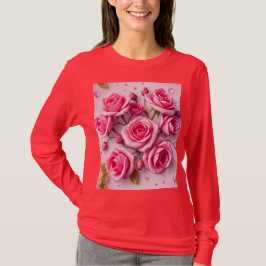 T-Shirt de Rosas Rosa Sonhenta