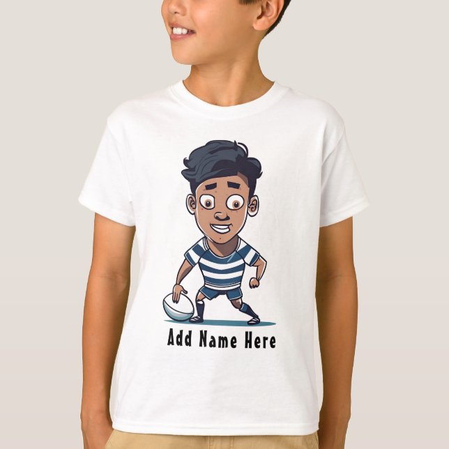 T-Shirt de Rugby de Crianças Personalizadas (Frente)