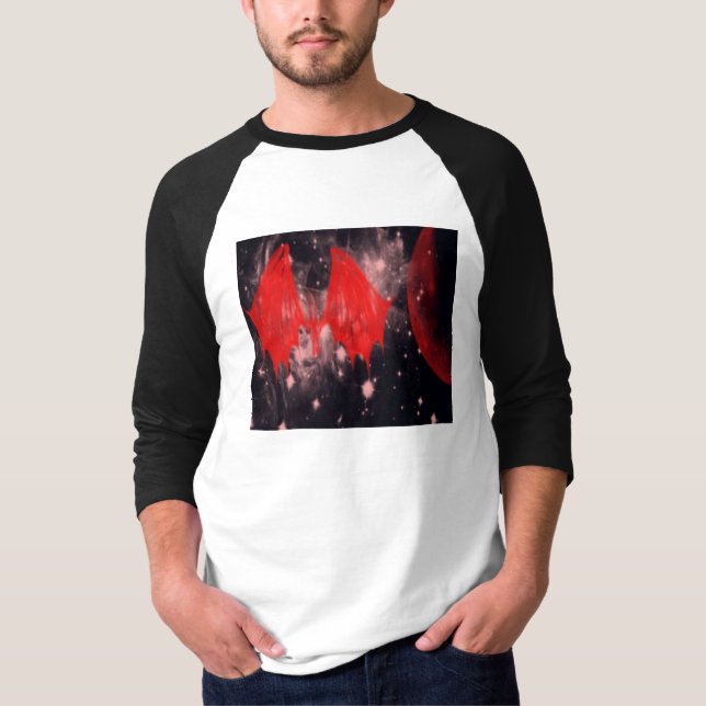 T-shirt de s do bastão vermelho ' (Frente)