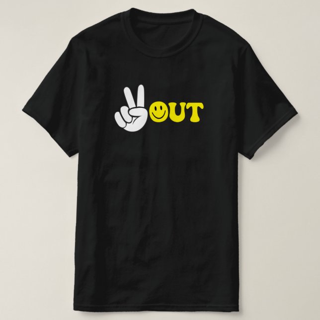 T-Shirt de Saída de Paz (Frente do Design)