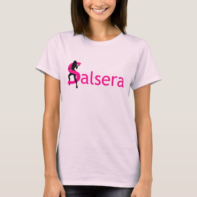 T-shirt de SALSERA com menina de dança - partido (Frente)