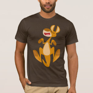 T-shirt de salto do canguru dos desenhos animados