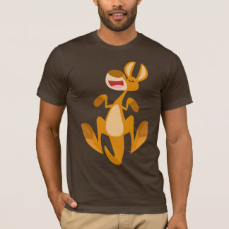 T-shirt de salto do canguru dos desenhos animados