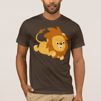 T-shirt de salto do leão dos desenhos animados