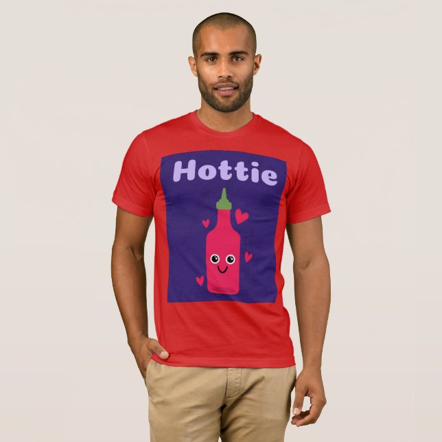 T-SHIRT DE SAUCE QUENTE ENGRAÇADO DE HOTTIE (Frente Completa)