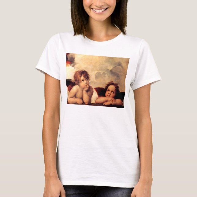 T-shirt de Sistine Madonna dos querubins de (Frente)