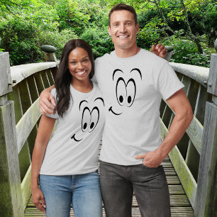 T-shirt de sorriso da cara